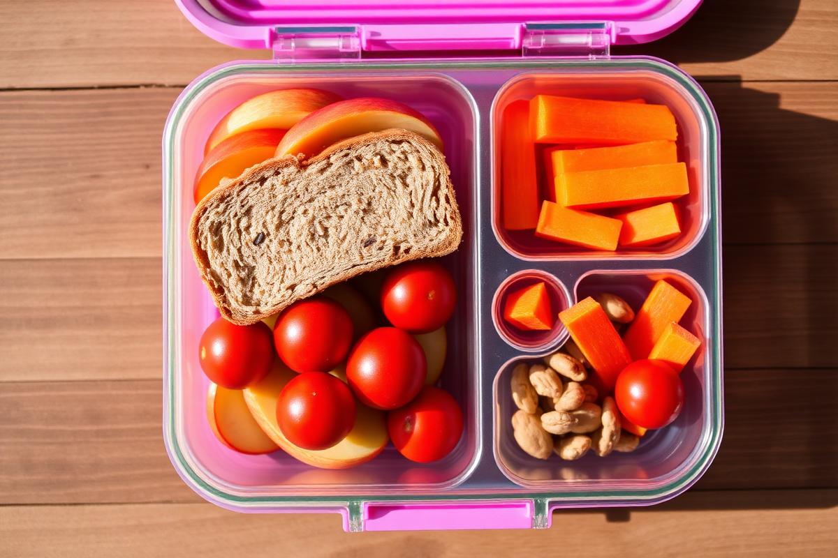 Bunte Jausenbox für Kinder